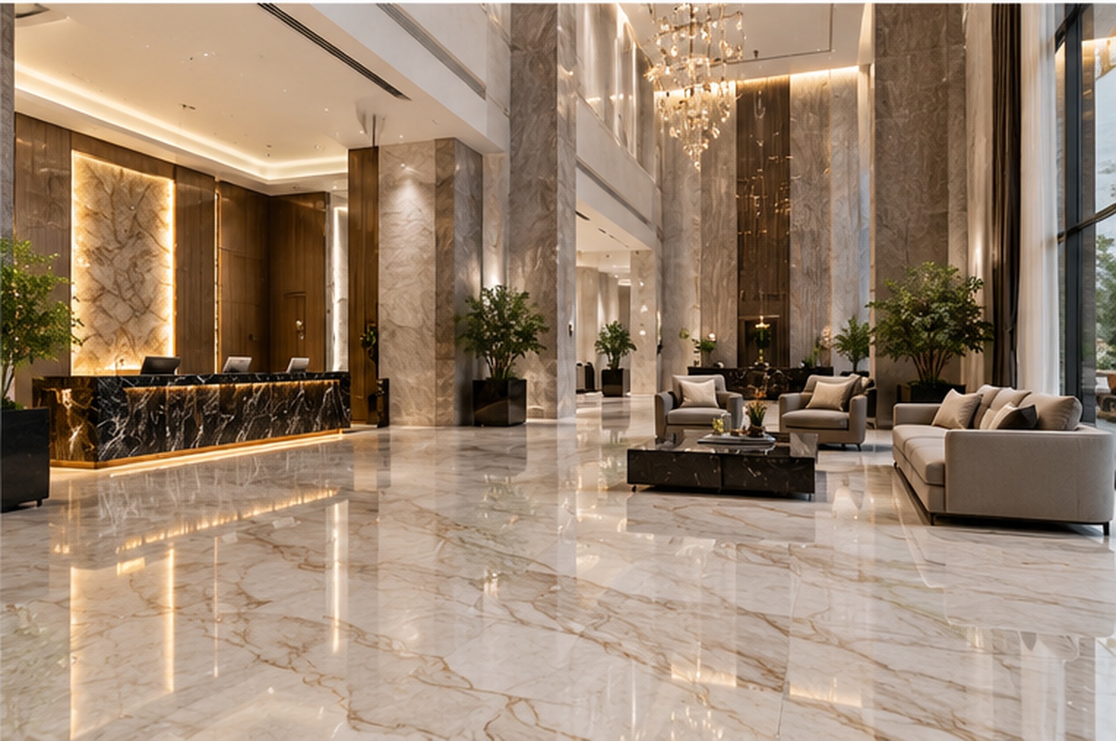 Marble lobby